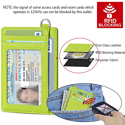 FurArt محفظة FurArt نحيفة وعصرية، محفظات جيب أمامية، حجب RFID، حامل بطاقات ائتمان للرجال - أخضر تفاحي - Image 5