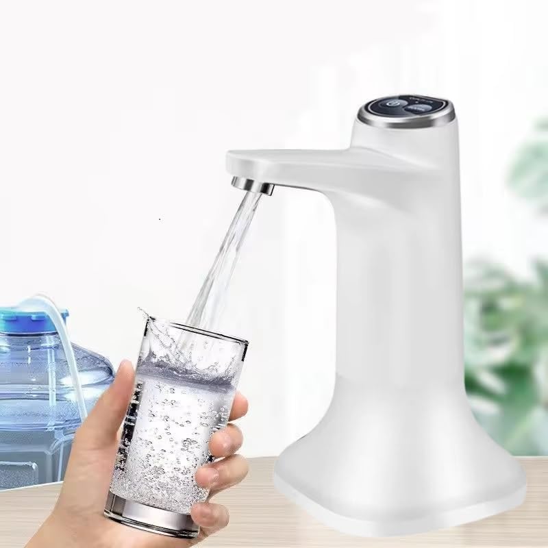 PONDI USB Rechargeable Water Dispenser with Detachable Base for 5 Gallon Bottles - Portable Dispenser with 1200mAh Battery - Smart and Automatic - Ideal for Home, Office, and Outdoor Use (Tabletop White) - Image 1