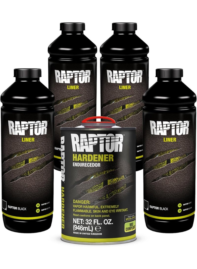 U-POL Products 0820 Raptor Black Truck Bed Liner Kit - 4 Liter - Image 2