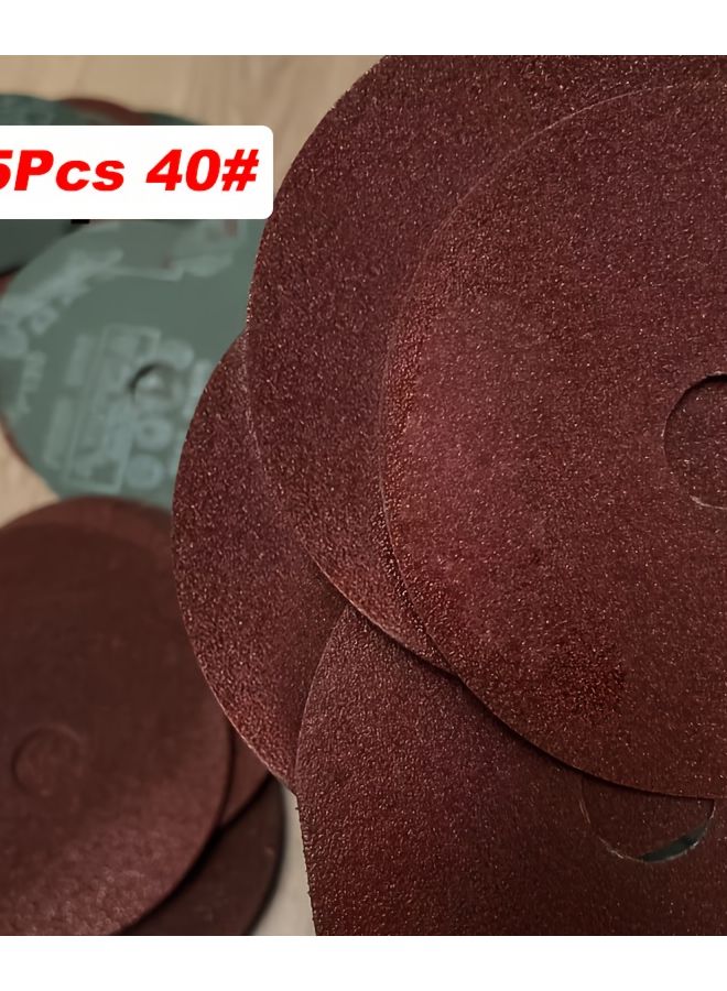 5 Inch Sanding Discs 40 Grit Round Abrasive Discs For Angle Grinder Metal Polishing - Image 1