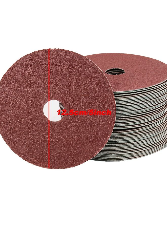 5 Inch Sanding Discs 40 Grit Round Abrasive Discs For Angle Grinder Metal Polishing - Image 3