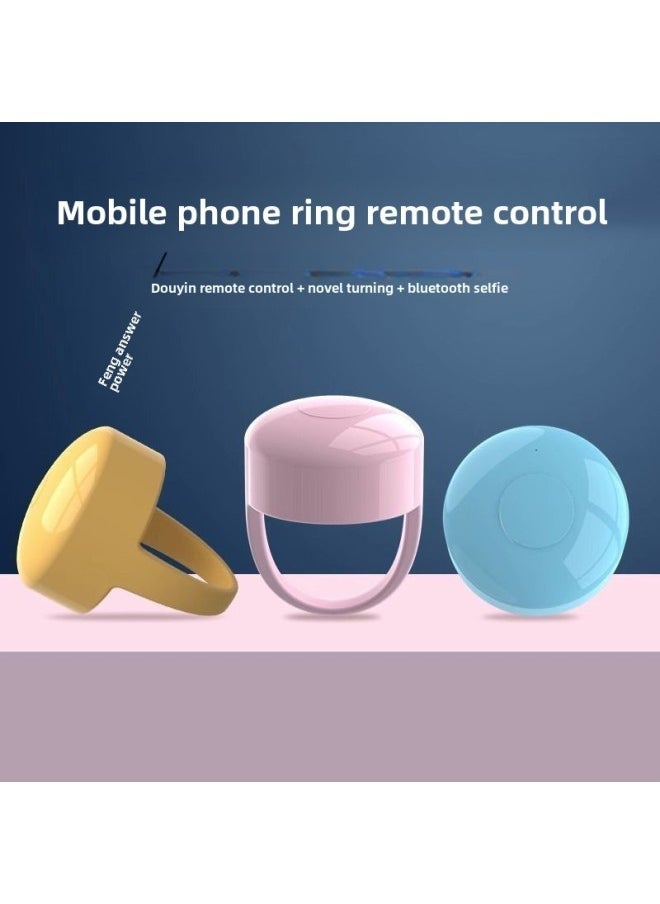 Charging Mobile Phone Ring Remote Control With Baby Photo Brush Short Video Artifact Bluetooth Remote Control-Color:[high-end Version] Charging/short Video/novel Page Turning/shooting - Hailan [release Your Hands] Smart Remote Control/long Battery Life - Free Charging Cable - Image 1
