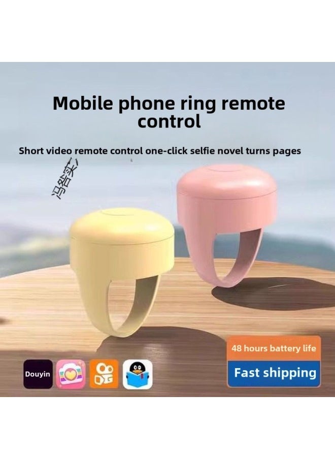 Charging Mobile Phone Ring Remote Control With Baby Photo Brush Short Video Artifact Bluetooth Remote Control-Color:[high-end Version] Charging/short Video/novel Page Turning/shooting - Hailan [release Your Hands] Smart Remote Control/long Battery Life - Free Charging Cable - Image 4