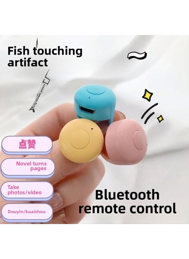 Charging Mobile Phone Ring Remote Control With Baby Photo Brush Short Video Artifact Bluetooth Remote Control-Color:[high-end Version] Charging/short Video/novel Page Turning/shooting - Hailan [release Your Hands] Smart Remote Control/long Battery Life - Free Charging Cable - Image 2