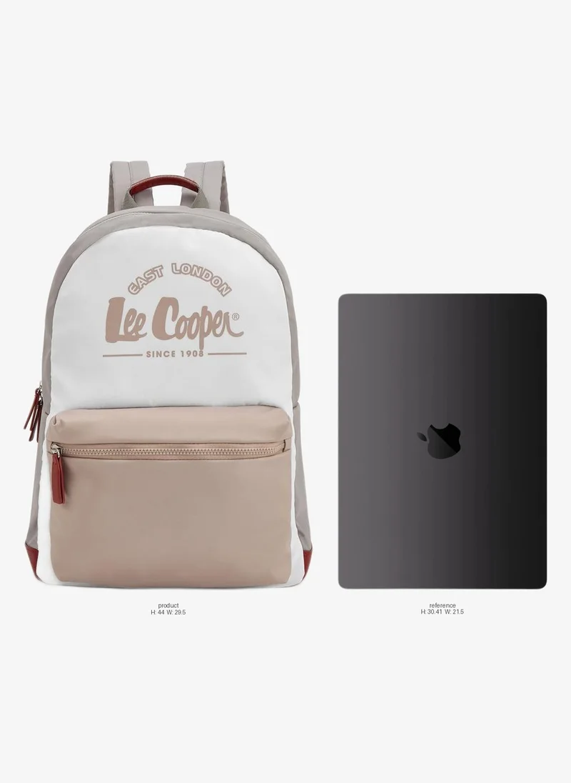 لي كوبر Logo Print School Backpack With Front Pocket - 29.5x15x44 CM