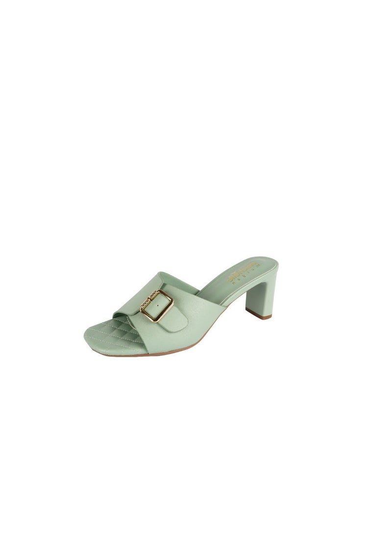 092-2270 Michelle Morgan Ladies Block Heel Sandals Green