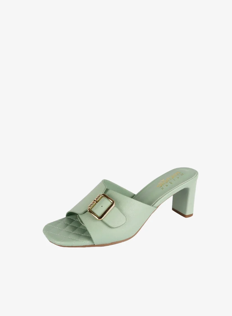 092-2270 Michelle Morgan Ladies Block Heel Sandals  Green