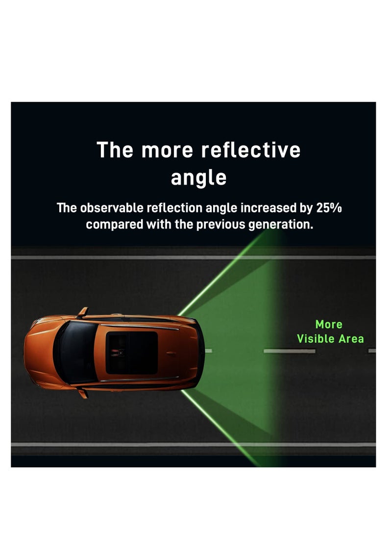 Car Reflective Eye Decals Stickers, 2 Pairs Night Safety Driving Funny Caution Decal Fits Car Truck SUV Bicycle (Yellow)