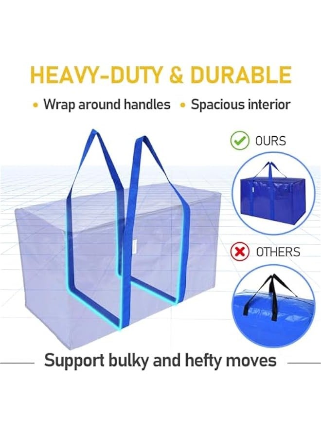 TRASSLE Bedding Foldable Clothes Organizer Quilt Bag Thicken Clothes Pouch Bag for Moving House Comforter Bags with Zipper Quilt Holder Quilt Container 24 Gallon Storage Moving Bag  - Image 2