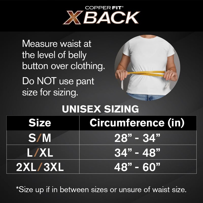 Copper Fit X-Back Brace for Lower Back Pain, Lumbar Support, Herniated Disc, Sciatica, Arthritis â€“ Adjustable, Breathable Design - for Men and Women (Small/Medium) - Image 3