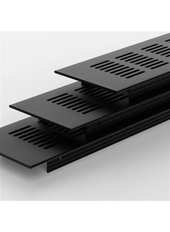 2pcs Heavy Duty Metal Louvered Vent Grilles Adjustable Blades For HVAC Cabinet Furniture - Image 2
