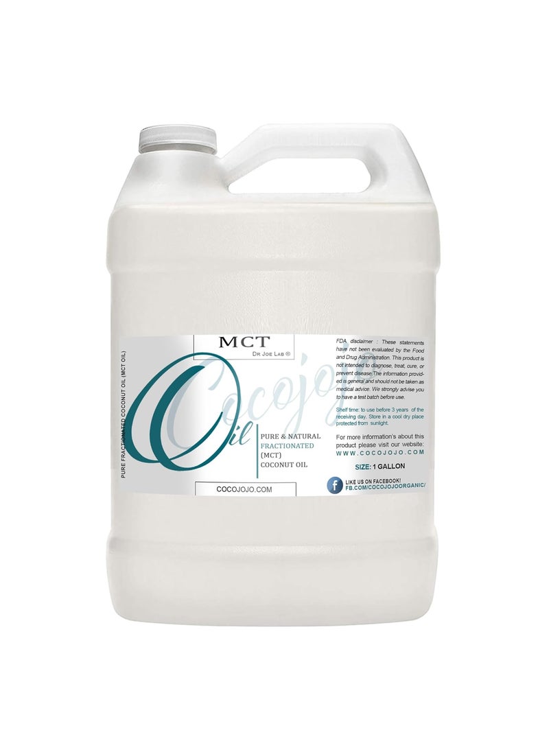Dr Joe Lab - Dr Joe Lab MCT Oil  Pure Fractionated Coconut Medium Chain Triglycerides Vegan Bulk Carrier Oil  1 Gallon  128 oz  for Skin Hair Nails Body Eyelashes - Image 1