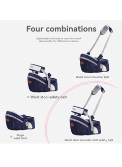 Beauenty Baby Hip Seat Carrier With Storage Bag, Baby Waist Stool for Newborn to Toddler, Infant Ergonomic Waist Stool with Adjustable Strap Buckle Pocket Soft Inner Huge Storage Soft Base  - Image 2