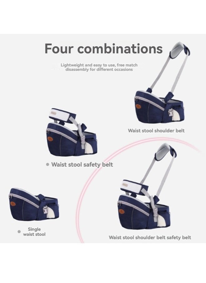 Beauenty Baby Hip Seat Carrier With Storage Bag, Baby Waist Stool for Newborn to Toddler, Infant Ergonomic Waist Stool with Adjustable Strap Buckle Pocket Soft Inner Huge Storage Soft Base  - Image 2