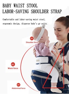 Beauenty Baby Hip Seat Carrier With Storage Bag, Baby Waist Stool for Newborn to Toddler, Infant Ergonomic Waist Stool with Adjustable Strap Buckle Pocket Soft Inner Huge Storage Soft Base  - Image 5