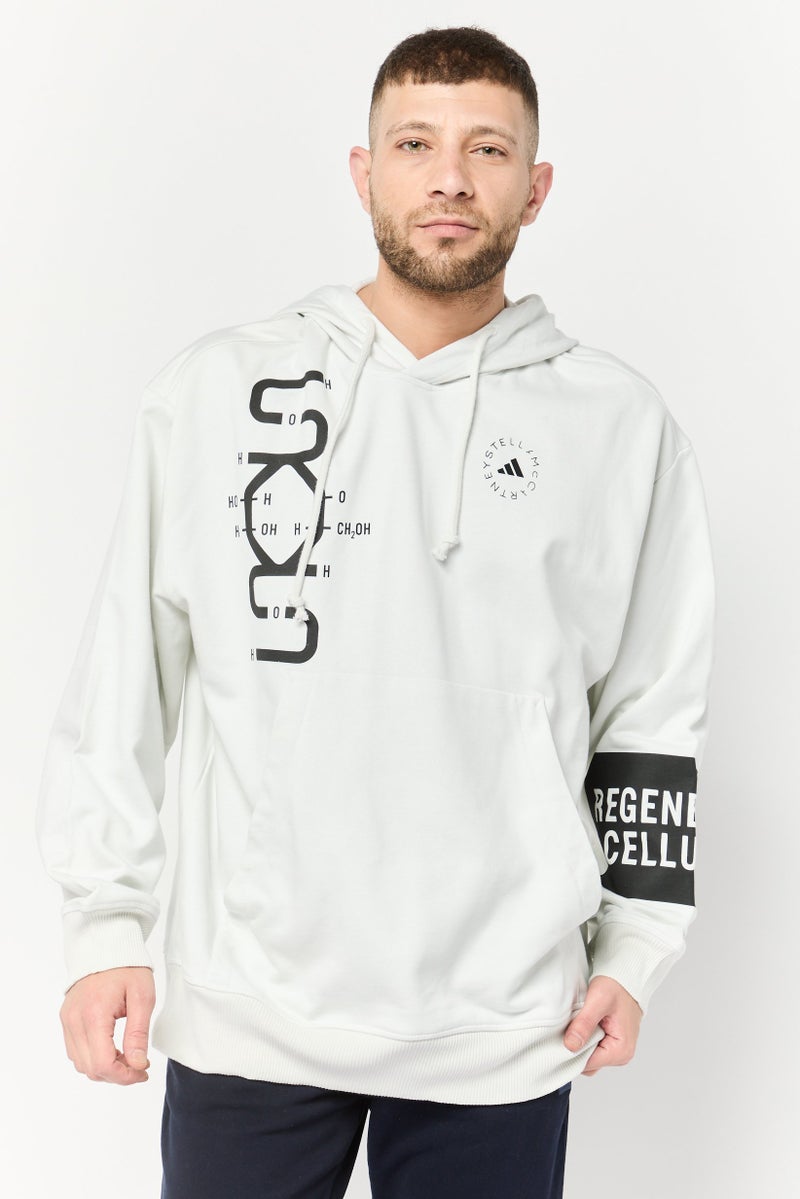 Adidas Adidas by Stella McCartney Men Sportswear Fit Brand Logo Long Sleeves Outdoor Hoodie, White  - Image 1