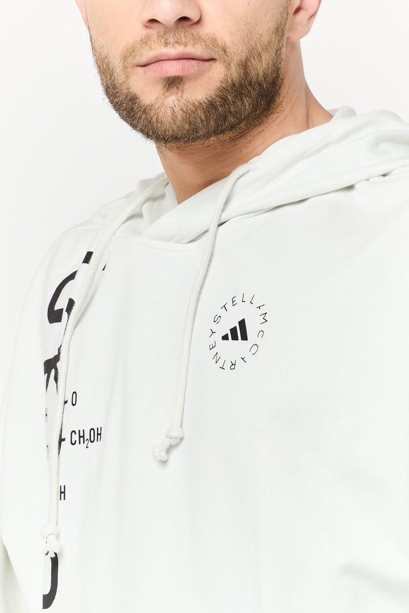 Adidas Adidas by Stella McCartney Men Sportswear Fit Brand Logo Long Sleeves Outdoor Hoodie, White  - Image 3