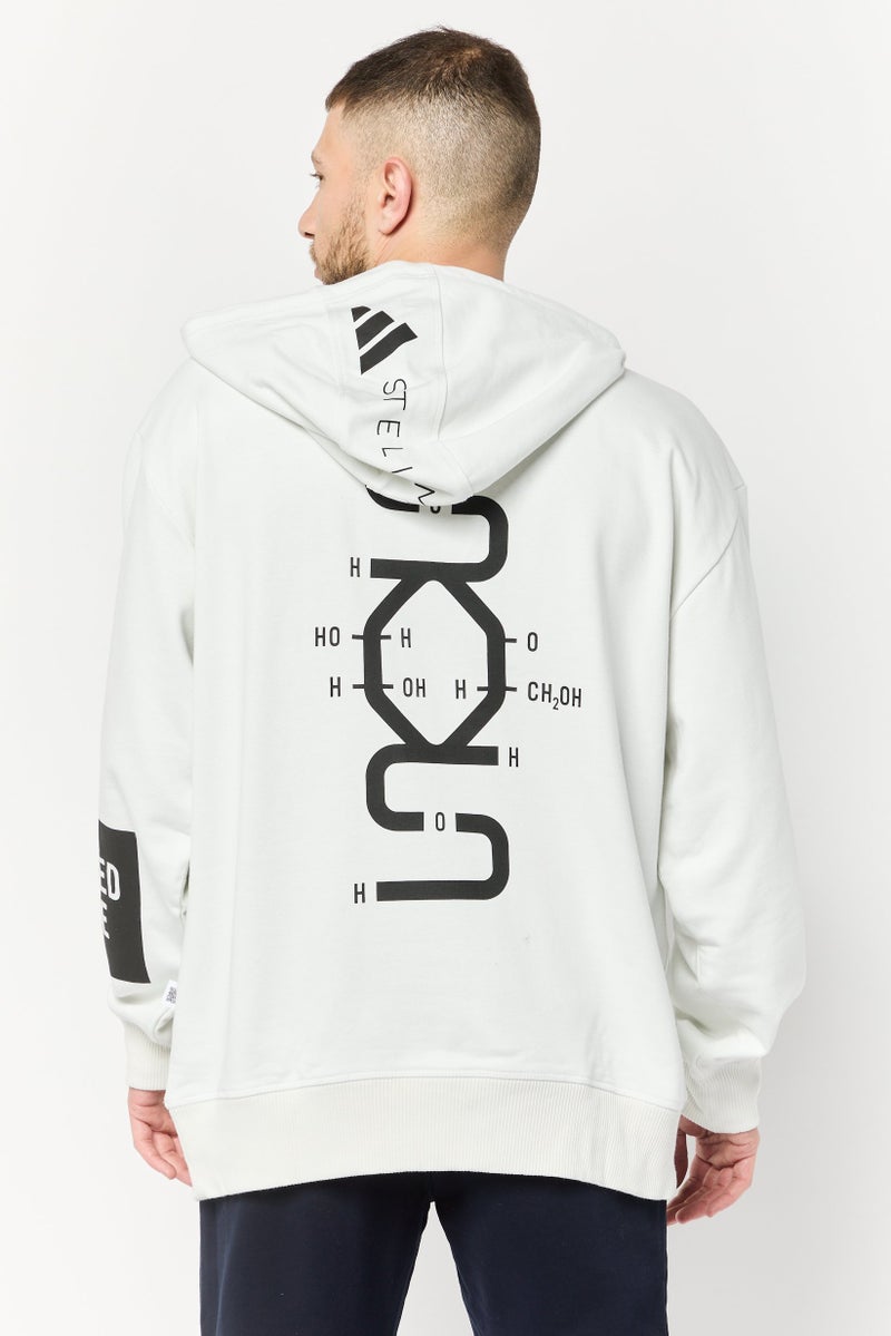 Adidas Adidas by Stella McCartney Men Sportswear Fit Brand Logo Long Sleeves Outdoor Hoodie, White  - Image 4