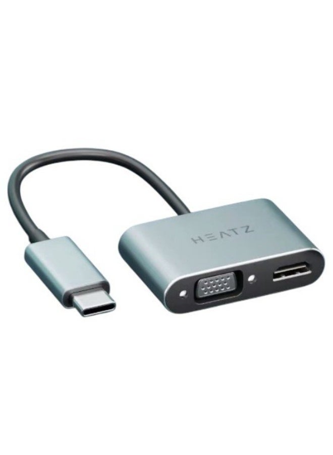 هيتز محول HEATZ من Type-C إلى HDMI/VGA – ZT92 - Image 2