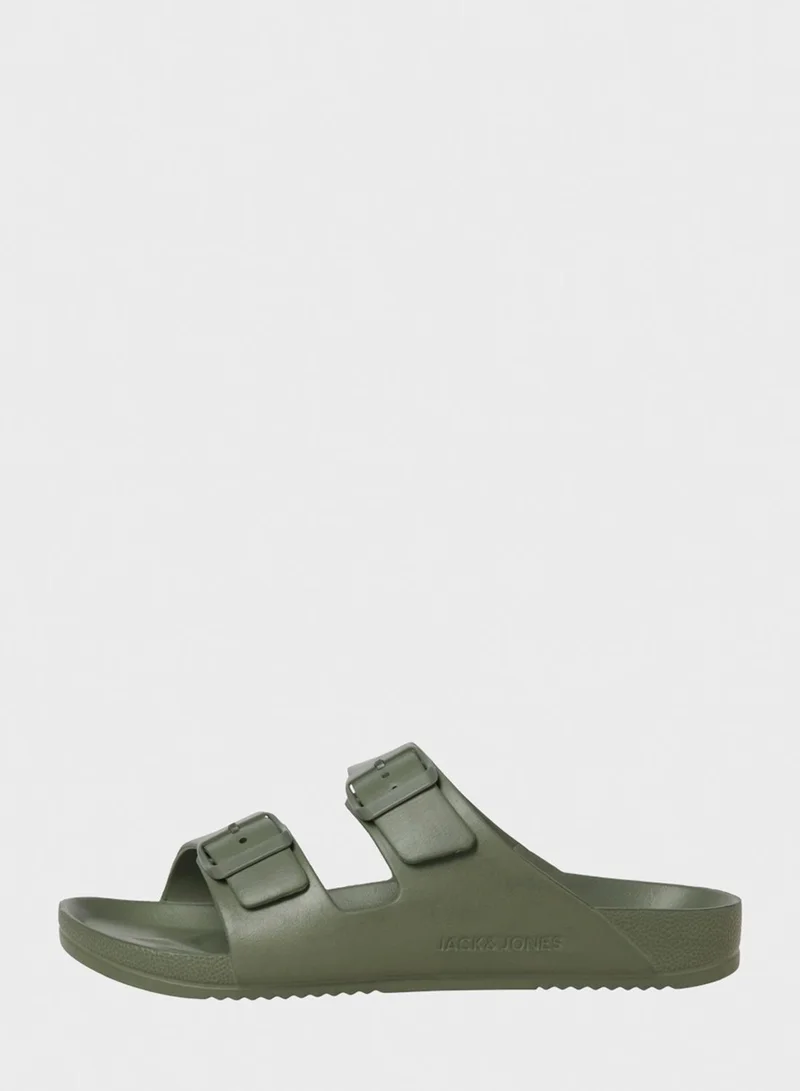 JACK & JONES Jfwcroxton Moulded Buckle Strap  Sandals