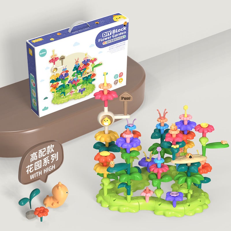Children'S Variety Garden Puzzle Building Blocks Diy Flower-Arranging Large Particle Plastic Puzzle 1-3 Years Old Boys And Girls Toys - Image 2