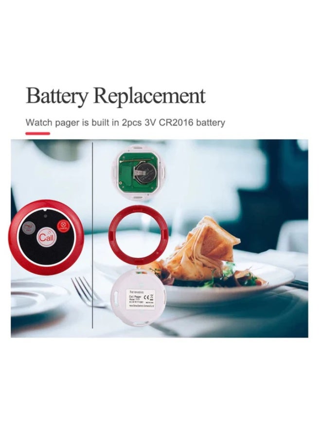 CRONY 3-Key Wireless Calling & Pager System with 999 Channels RF Technology, Vibrating Watch Receivers for Restaurants, Cafes, Hospitals, and Hospitality Venues to Enhance Service Efficiency and Customer Experience - Image 3