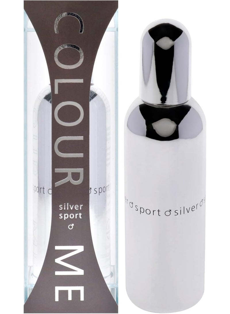 Colour Me Silver Sport Perfume for men 90 ML - Image 1