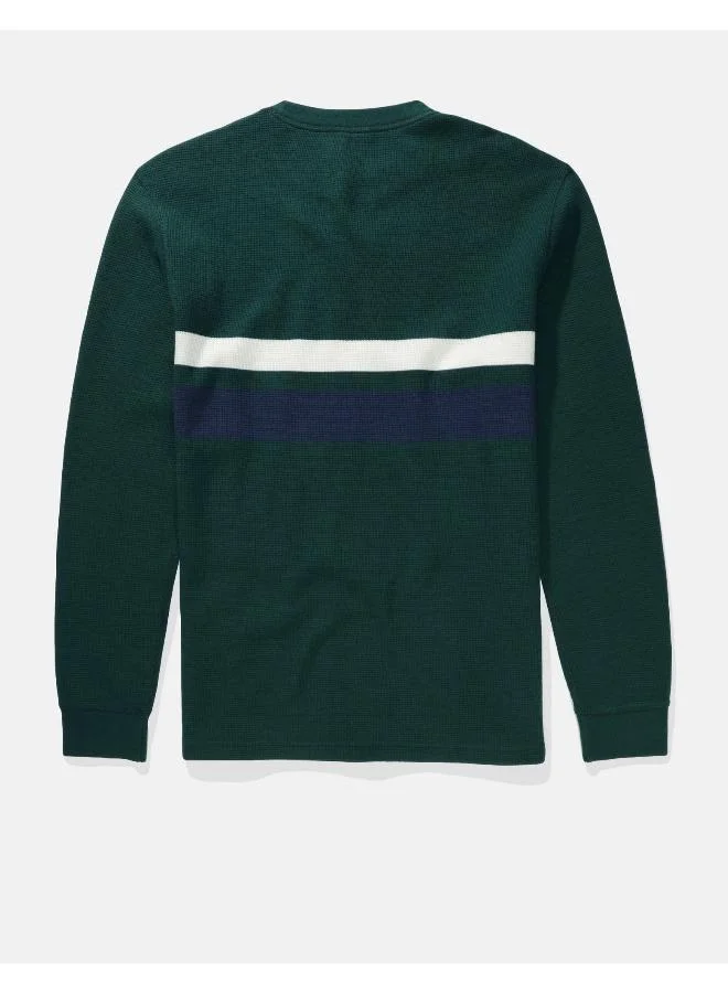 American Eagle Striped Crew Neck T- Shirt