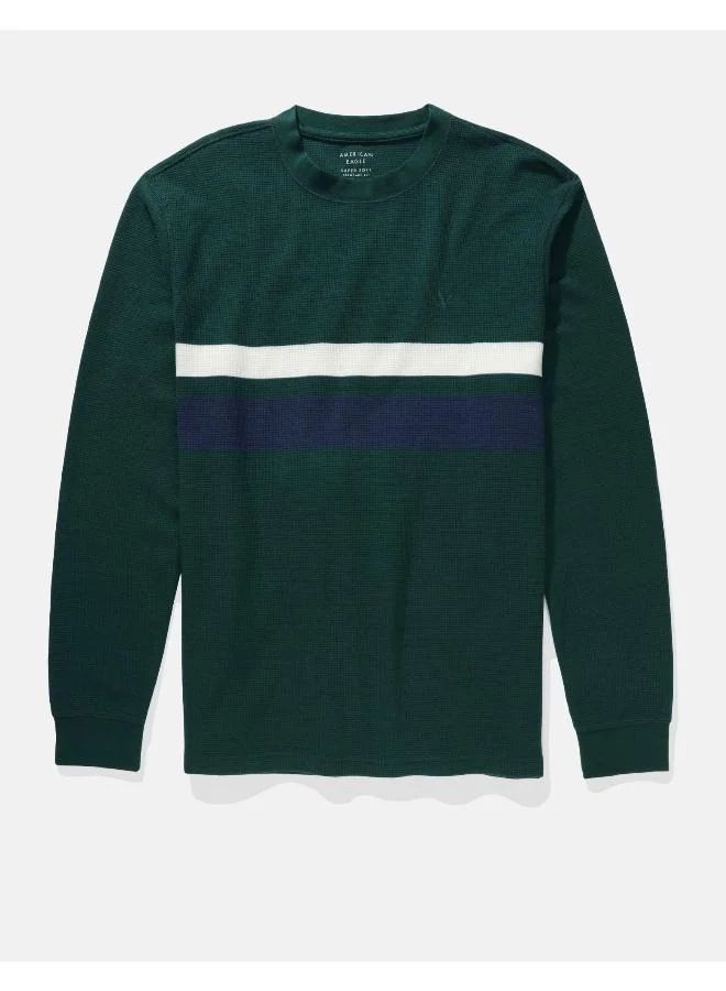 امريكان ايجل Striped Crew Neck T- Shirt