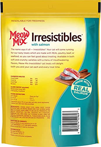Meow Mix Irresistibles Soft Cat Treats, Salmon, 3 Ounce (Pack of 5) - Image 2