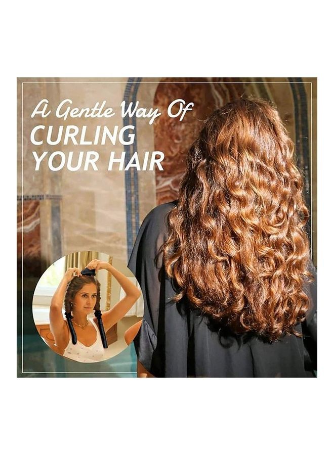 NIBEMINENT Sponge Heatless Curling Rod Headband Black - Image 5