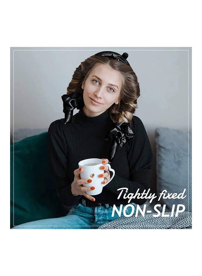 NIBEMINENT Sponge Heatless Curling Rod Headband Black - Image 4