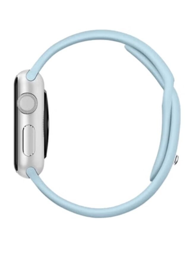 Silicone Wrist Band For Apple Watch Light Green 42/44 - Image 2