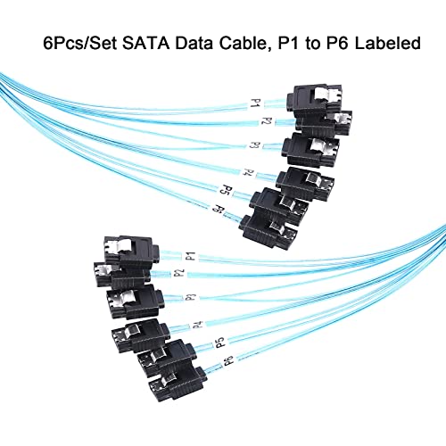 ADCAUDX كابل ADCAUDX SATA-III-0.5M، 6 قطع/مجموعة-6Gbps-كابل بيانات SATA HDD-SSD بديل رفيع لجهاز الكمبيوتر بيتكوين-خادم محركات CD DVD RAID (1.6 قدم) - Image 5
