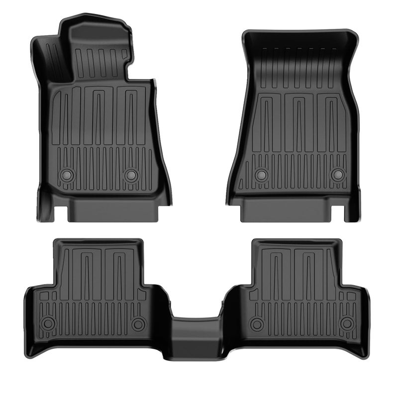 IKABEVEM All Weather Floor Mats Fit for 20222026 BMW i4 eDrive35 eDrive40 xDrive40 M50 Models Custom Fit TPE Rubber Floor Liners Accessories for BMW I4 1st 2nd Row Full Set Car Mats Black - Image 2