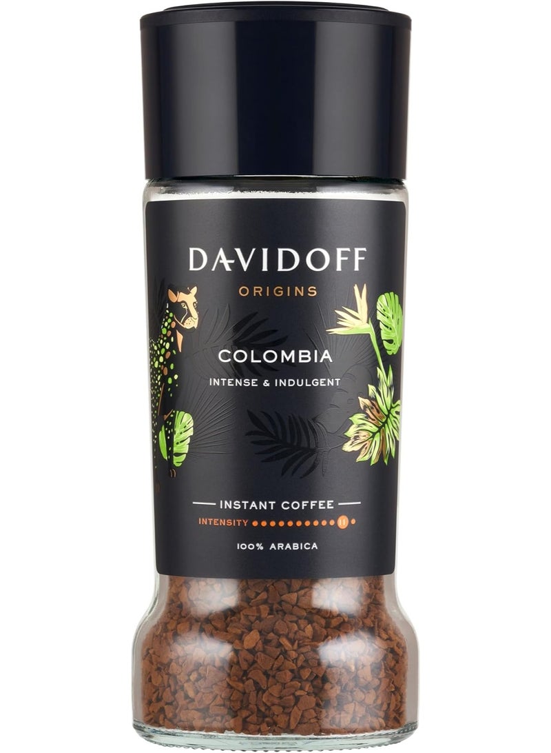 دافيدوف قهوة دافيدوف أوريجينز كولومبيا سريعة التحضير، 100% أرابيكا، تحميص متوسط، درجة حرارة 11/12 - بنكهة البندق والكاكاو - قهوة حبيبية فاخرة، زجاجة 90 غرام - Image 2