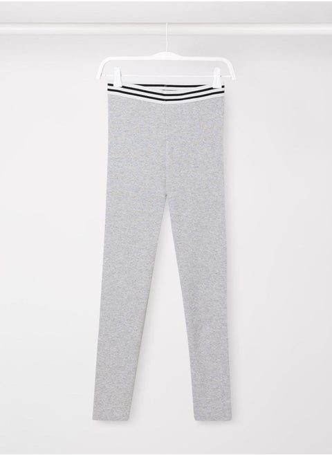 Kids Ribbed Sports Leggings