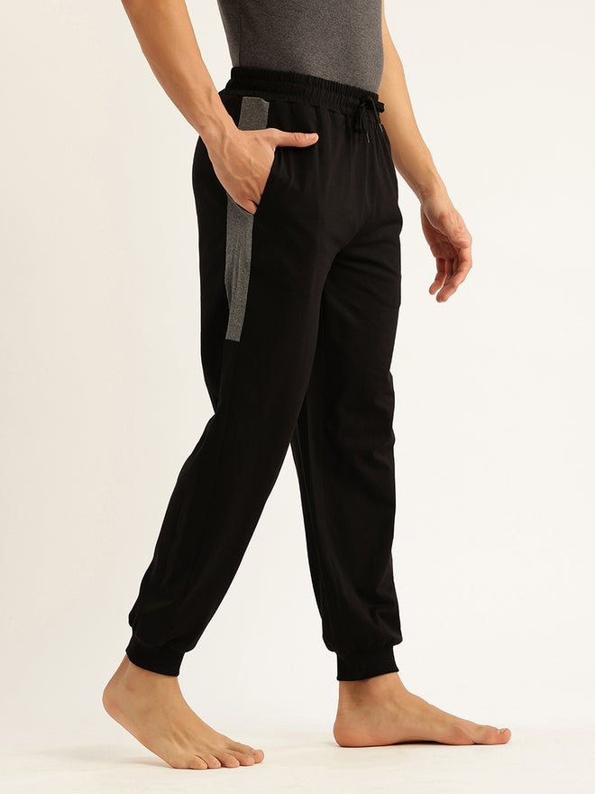 John Players Men Cotton Joggers with Side Panel - Image 3