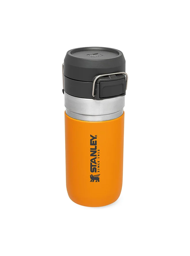 Stanley Stanley Quick Flip Water Bottle .47L / 16OZ Saffron â€“ Leakproof | Stainless Steel Water Bottle | Push Button Locking Lid | BPA FREE | Cup Holder Compatible | Dishwasher safe | Lifetime Warranty