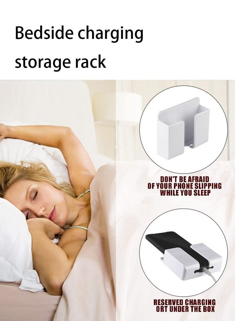 Arabest 6pcs Wall Mount Phone Holder, Multi-Purpose Adhesive Wall Storage Shelf, Wall Hanging Organizer, Multi-Purpose Wall Rack, Wall Mount Key Holder, Wall Mount Organizer for Electronics  - Image 5