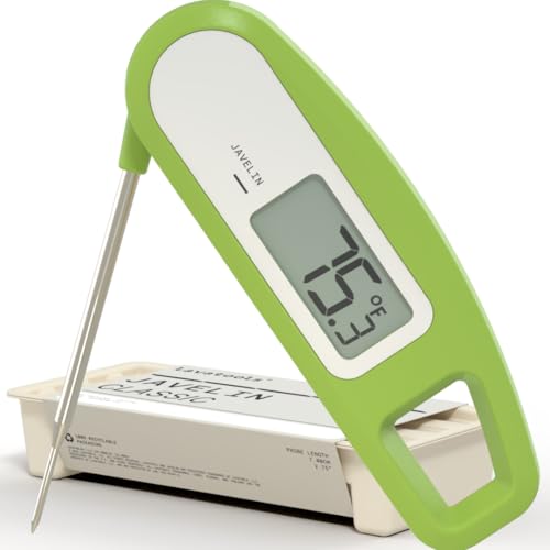 Lavatools Javelin® Ultra-Fast 3-Second Digital Instant Read Meat Thermometer for Grill and Cooking, 2.75" Probe, Compact Foldable Design, Large Display, IP65 Water Resistant, NSF Certified – Wasabi - Image 1