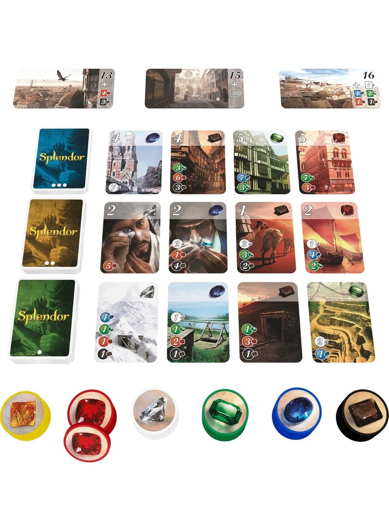 Splendor Board Game - Master The Art of Wealth and Prestige! - Engaging Gem Mining Strategy Game for Kids & Adults, Ages 10+, 2-4 Players, 30 Min Playtime - Image 3
