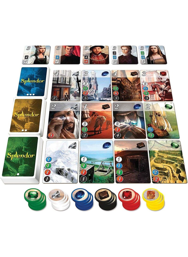 Splendor Board Game - Master The Art of Wealth and Prestige! - Engaging Gem Mining Strategy Game for Kids & Adults, Ages 10+, 2-4 Players, 30 Min Playtime - Image 2