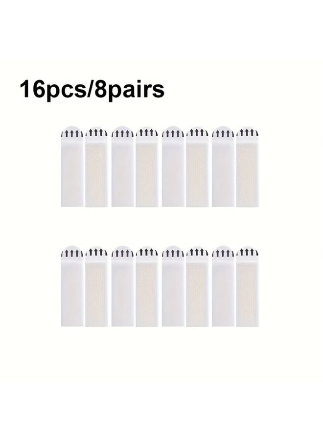 8 Pairs Heavy Duty Self Adhesive Picture Hanging Strips Large Detachable Hooks Waterproof No Damage - Image 1