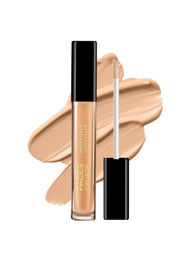 فاسيسكانادا Faces Canada High Cover Concealer - Toffee Love 04, 4Ml | High Cover Liquid Concealer | يمتزج بسهولة | لمسة نهائية طبيعية | يغطي البقع والشوائب والهالات السوداء | مع زبدة الشيا وفيتامين E  - Image 1