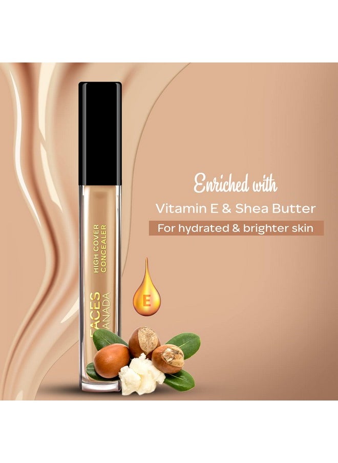 فاسيسكانادا Faces Canada High Cover Concealer - Toffee Love 04, 4Ml | High Cover Liquid Concealer | يمتزج بسهولة | لمسة نهائية طبيعية | يغطي البقع والشوائب والهالات السوداء | مع زبدة الشيا وفيتامين E  - Image 2