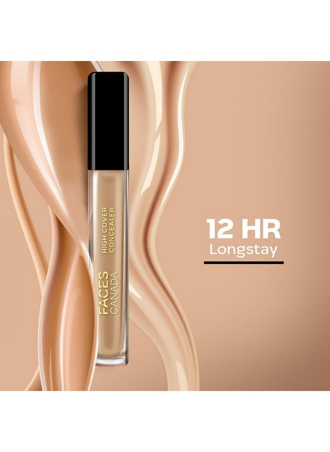فاسيسكانادا Faces Canada High Cover Concealer - Toffee Love 04, 4Ml | High Cover Liquid Concealer | يمتزج بسهولة | لمسة نهائية طبيعية | يغطي البقع والشوائب والهالات السوداء | مع زبدة الشيا وفيتامين E  - Image 5
