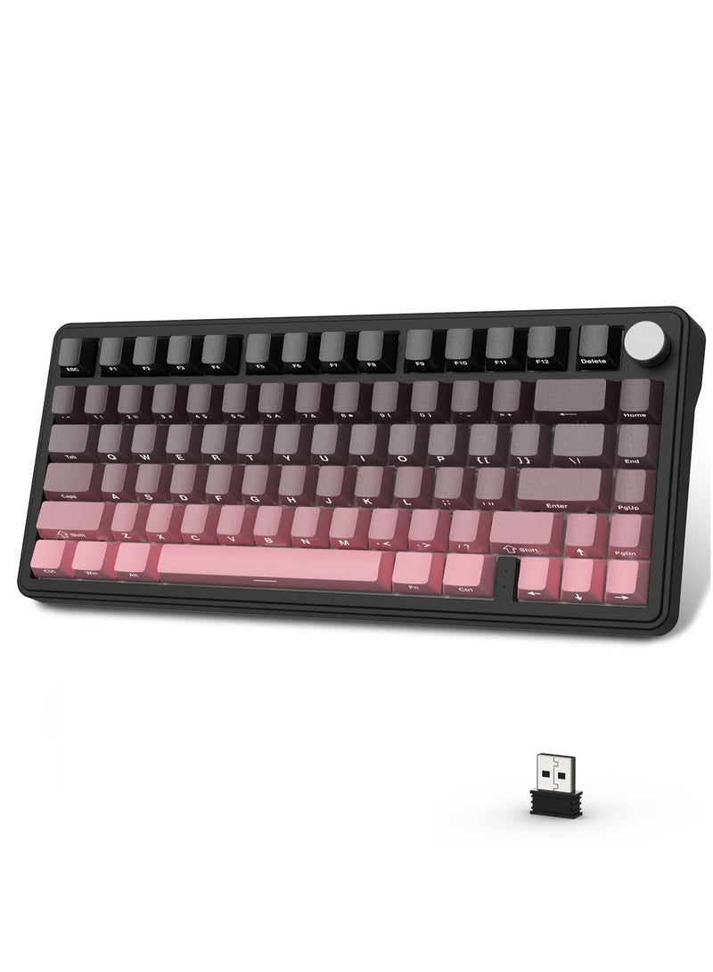 لوحة مفاتيح ميكانيكية X85 Tri-mode Gasket 75% مع مقبض CNC ووسائد طبقات متعددة وقابلية للتبديل الساخن وإضاءة خلفية RGB - Image 1