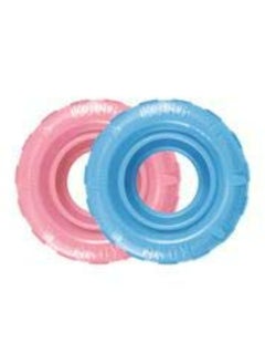 One Assorted Colors Puppy Tires Soft Rubber Chew Toy and Treat Dispenser for Medium and Large Puppies
