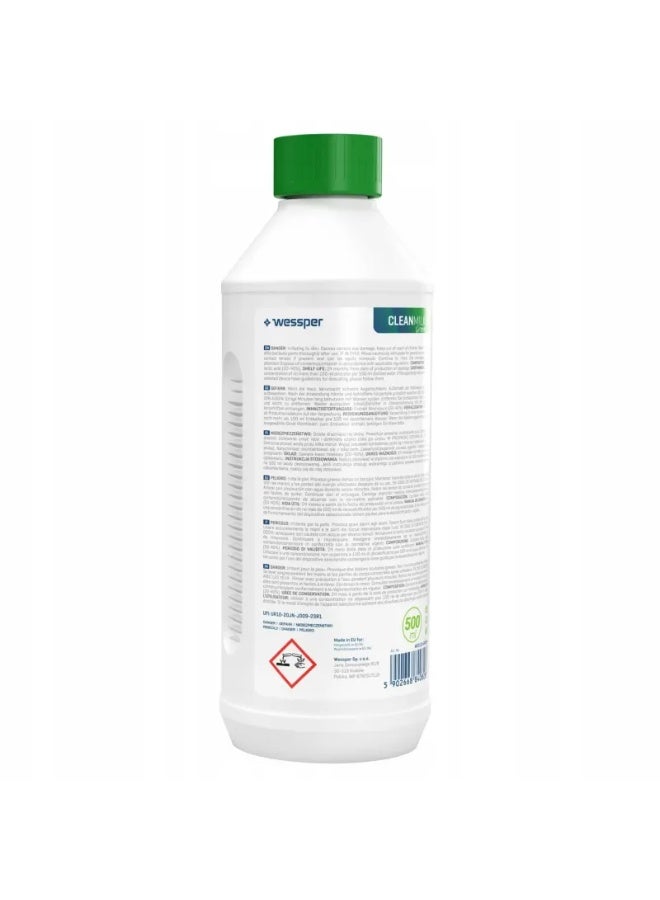 سائل تنظيف نظام الحليب من ويسبر CleanMilk Green سعة 500 مل — لتنظيف أنظمة تبخير الحليب في ماكينات القهوة - Image 2